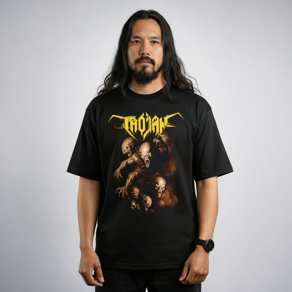 Original T Shirt Trojan COSMIC RELEASE By : Savior Merch Kaos Pria