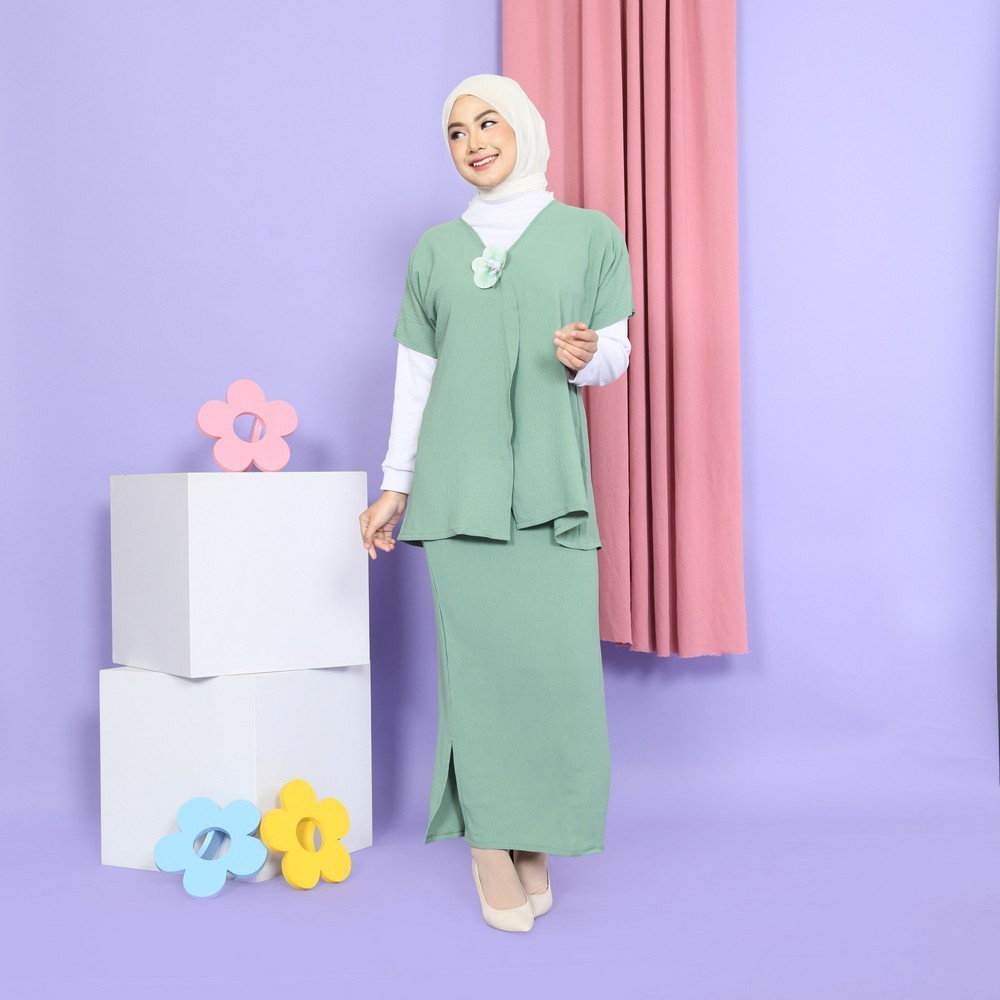 Mybamus Russel One Set Outer Rok - Setelan Wanita - Set Luaran Celana
