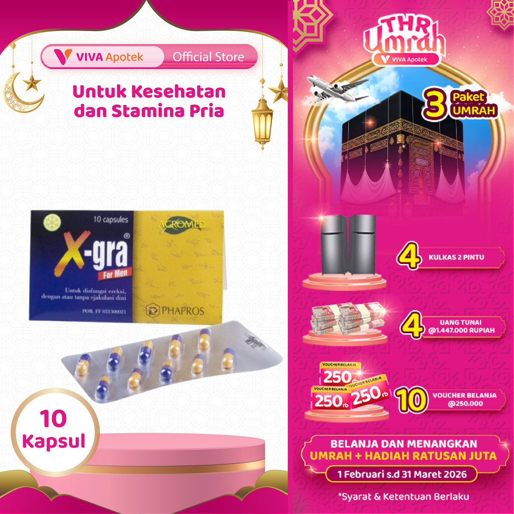 X-Gra Suplemen untuk Kesehatan dan Stamina Pria (10 Kapsul)