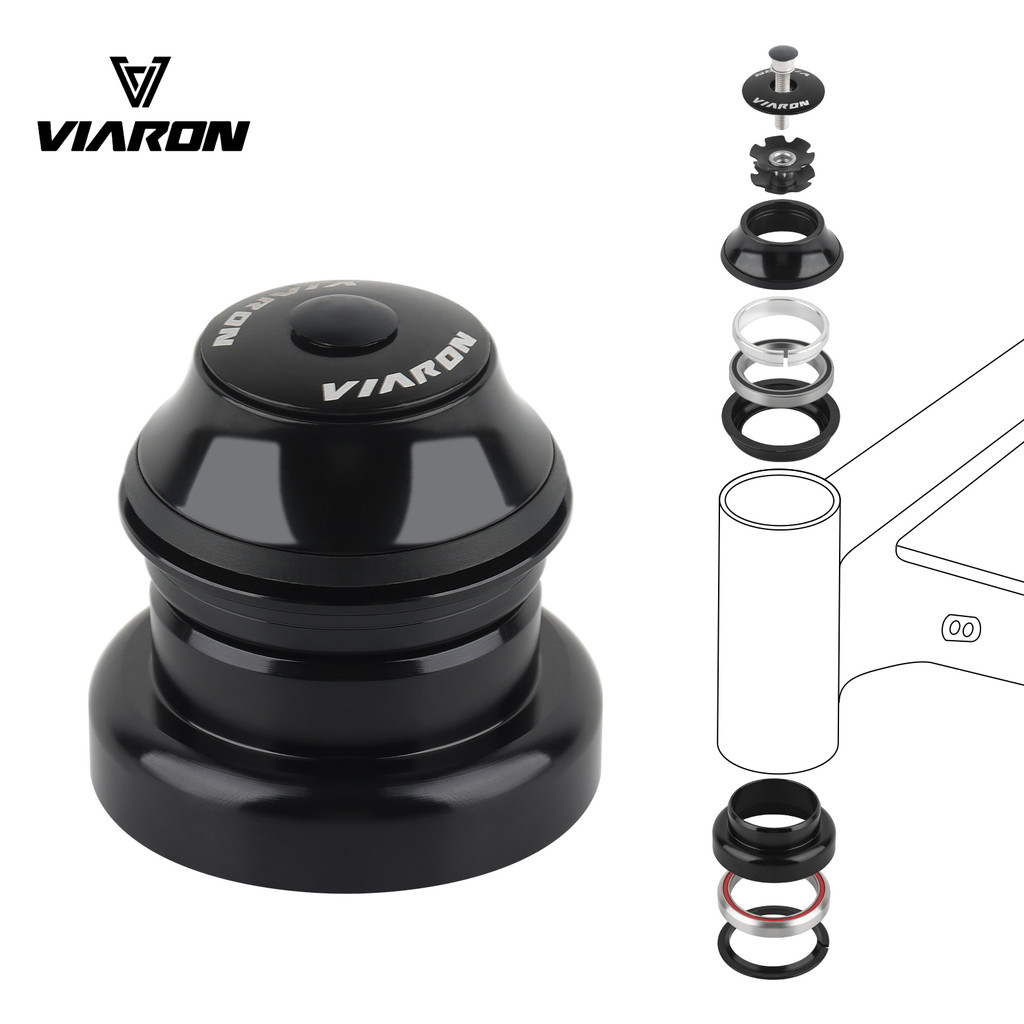 Headset Rangka Sepeda, Konverter Tabung Tapered Fork Sepeda, Headset Terbuka 44x44x39.8mm, Head Tube