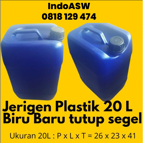 Jerigen 20 liter HDPE BARU / 20 KG / jeriken / jriken / drigen BIRU