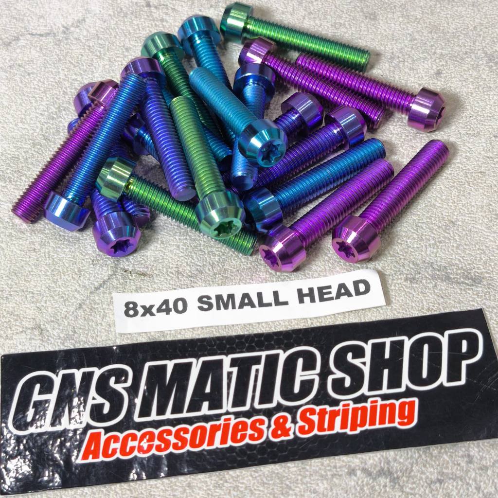 Baut Probolt Titan M8X40 Small Head Drat12 Panjang4CM / baut titan M8X40  smallhead drat12 Panjang4C