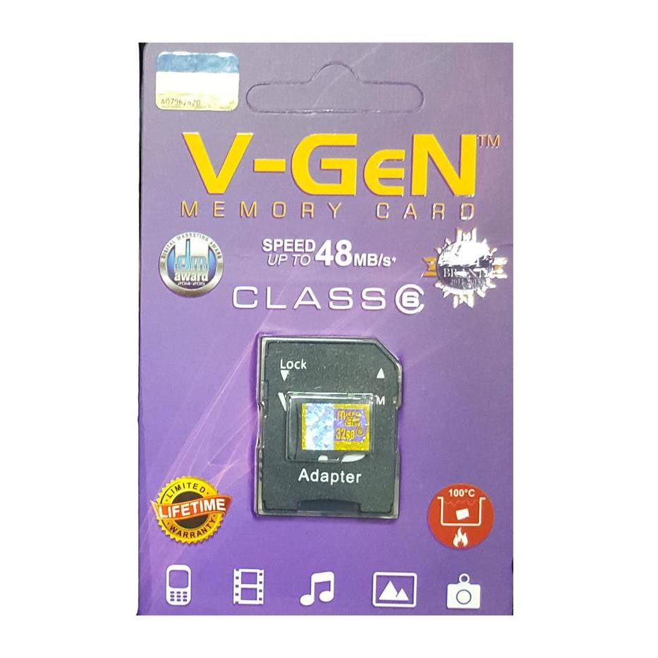 MicroSD V-GeN Class6 4GB 8GB 16GB 32GB Memory Card HP - 4GB NA