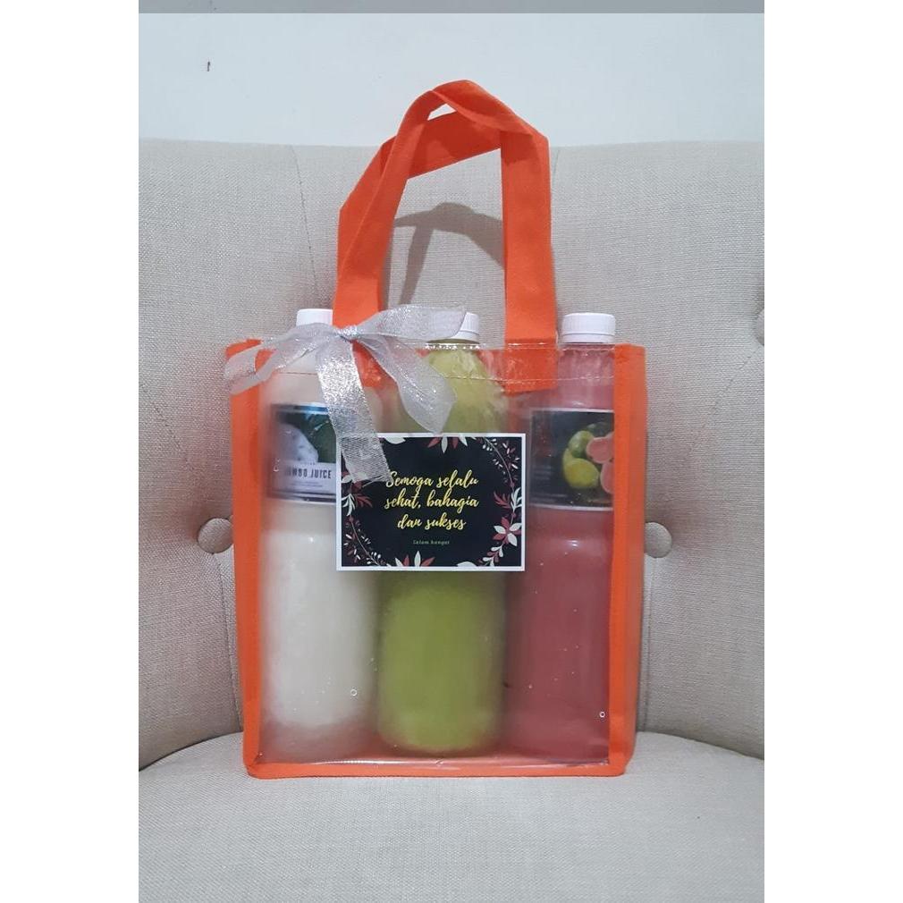 Hampers / Paket / parcel Jus / besuk 3 botol @ 1 liter - Jambu/jeruk/sir