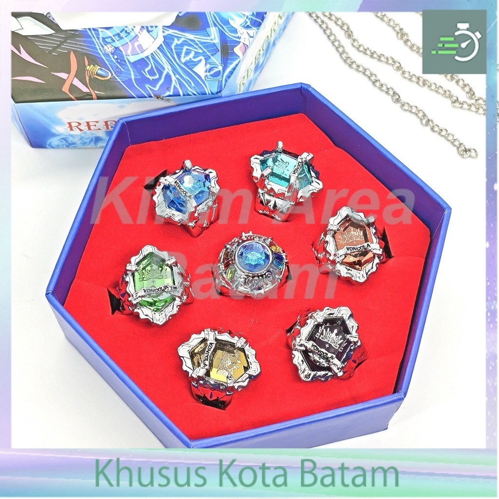 Aksesoris Set cincin vongola 7 in 1 anime katekyo hitman reborn