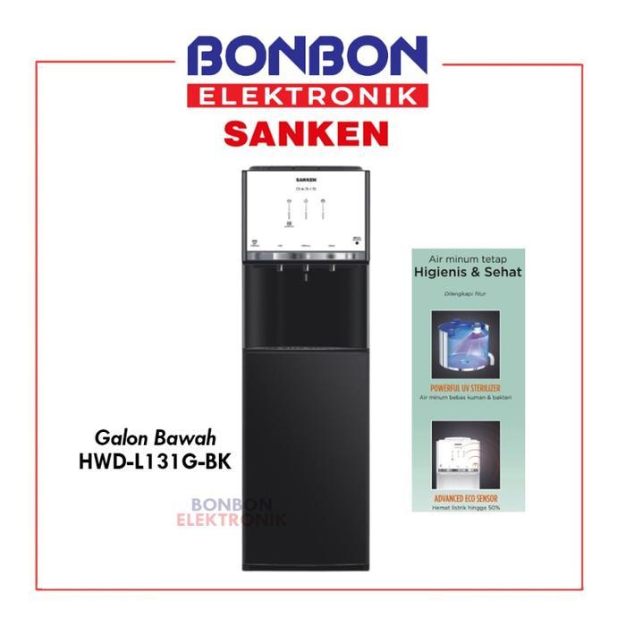 Sanken Dispenser Galon Bawah HWD-L131G-BK Oasis Tempered Glass
