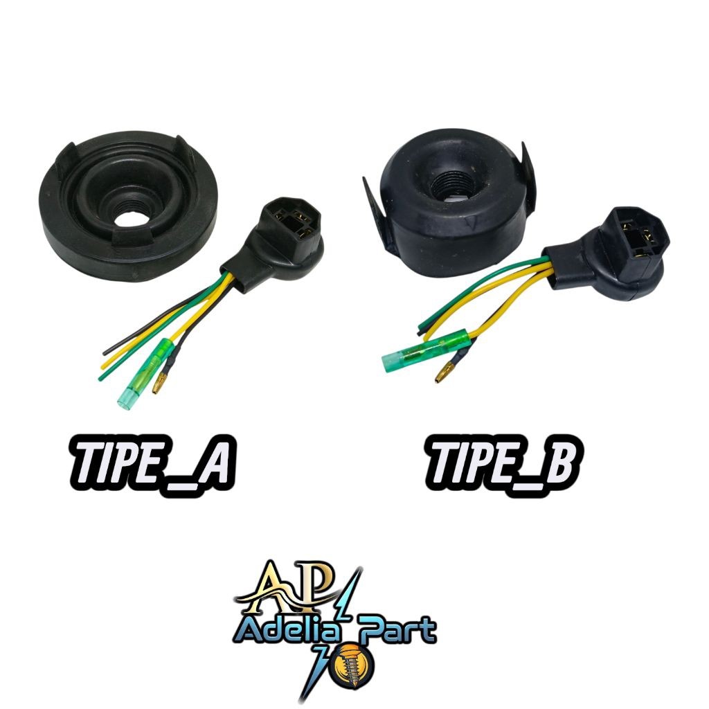 ORIGINAL SOKET LAMPU H4 + KARET PELINDUNG MOTOR MOBIL UNIVERSAL