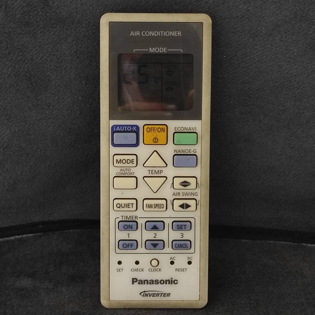 ( BEKAS ) ( FUNGSI NORMAL ) REMOT AC PANASONIC INVERTER 4543 INVERTER4543