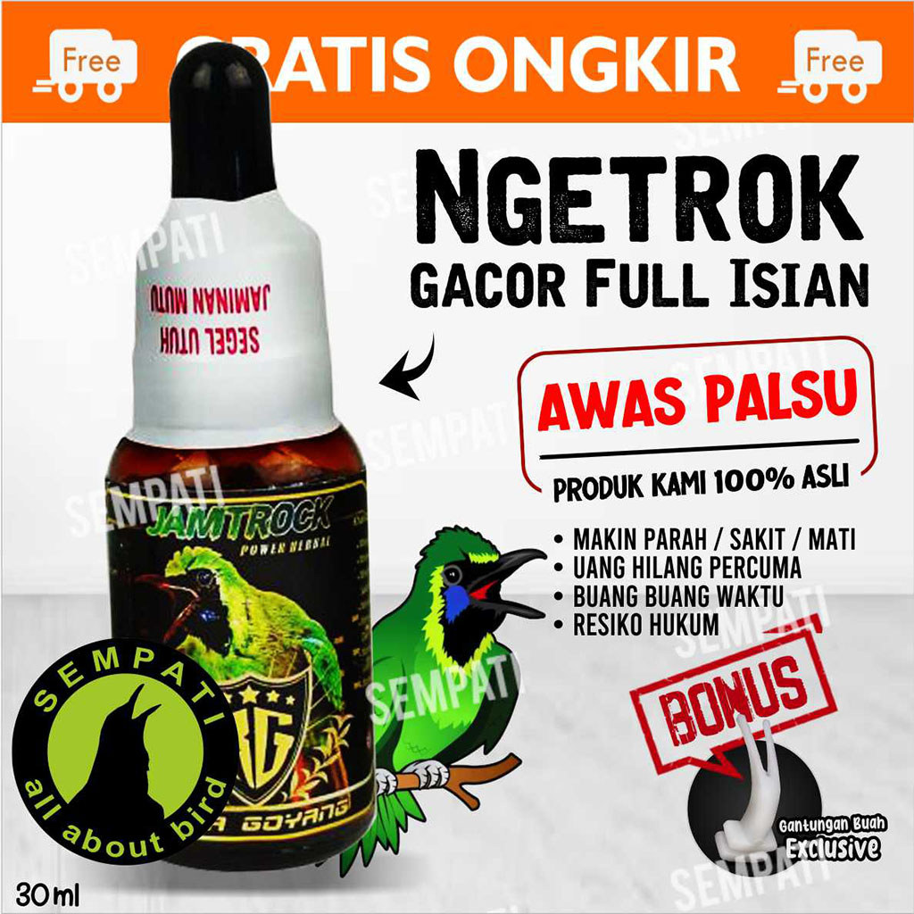 SEMPATI JAMTROCK RG VITAMIN BURUNG CUCAK IJO PENGGACOR BURUNG CUCAK IJO JAMU BURUNG OBAT DOPING PENG