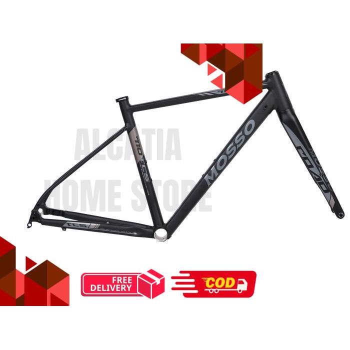 Mosso 710TCS Frame Set Sepeda Road Bike Disc [700C] Frame Sepeda Balap - Black Gold, 530