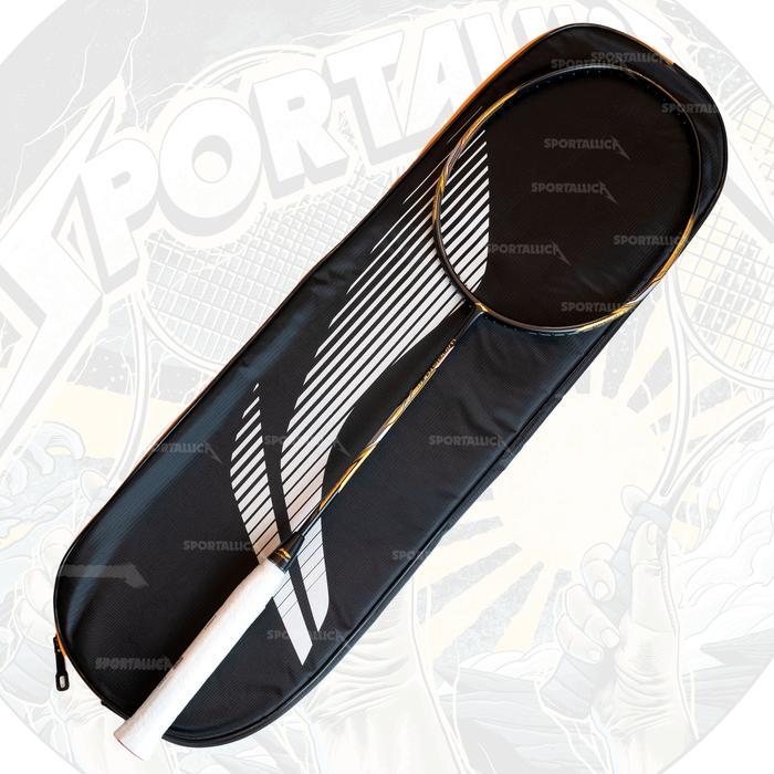 (Bagus Sport) Raket Badminton Li-Ning Lining Windstorm 72 Black/Gold AYPR042
