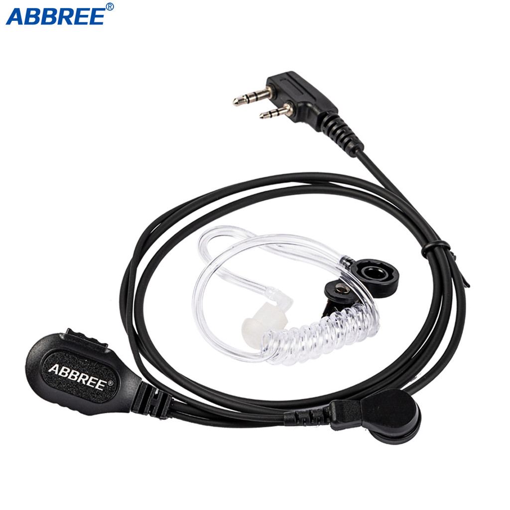 ABBREE Rao Mic Earpiece Headset 2 Pin Covert Acoustic Tube Earphone for Two Way Rao Baofeng UV-5R/88
