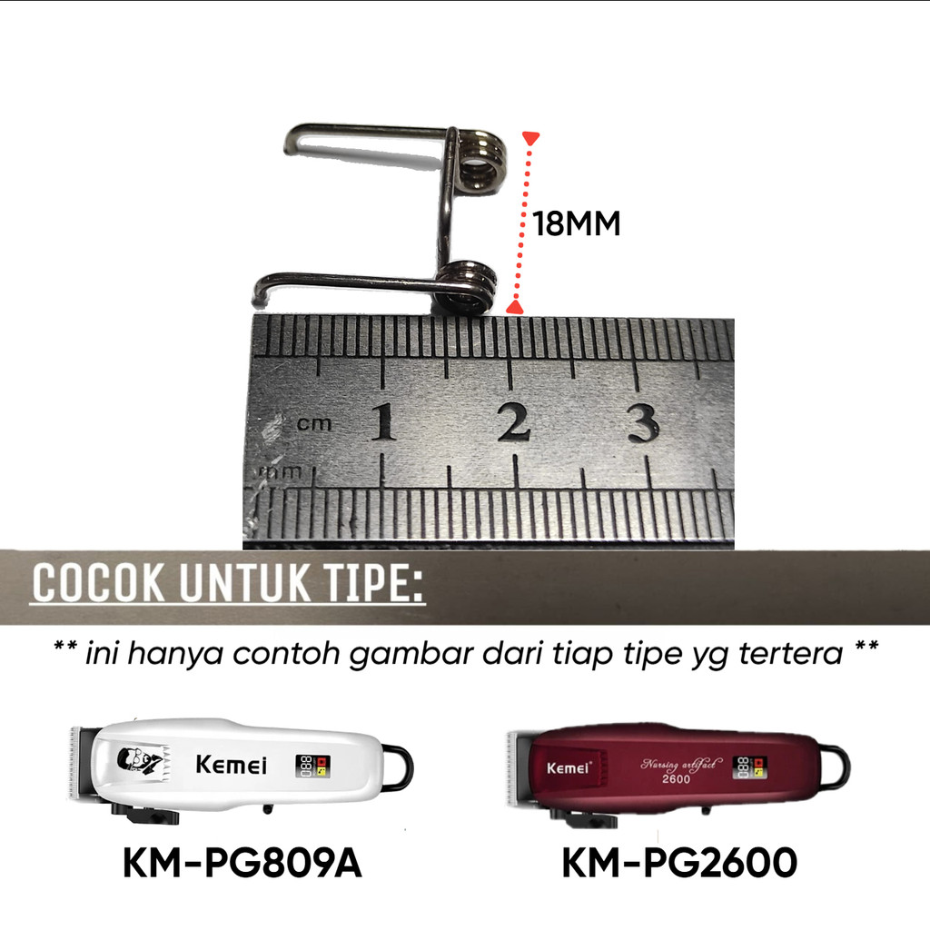 (1 Pcs) PER PEGAS SPRING KLIPPER KEMEI PG809A PG 809A PG2600 PG 2600 MESIN ALAT CUKUR RAMBUT HAIR CL