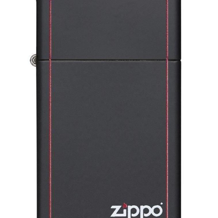 Zippo Original 1618ZB Slim Black Matte with Red Border