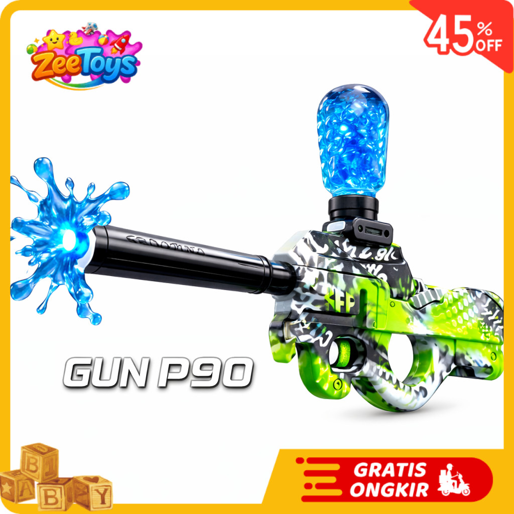 ZeeToys - Mainan Anak P90 ROSSING THE BATTLEFIELD 15921-2 Mainan Tembakan Anak Battle Storm Water Bu