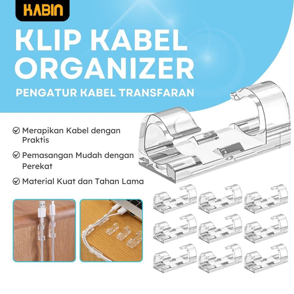 Clip Cable Organizer Klem Kabel Tempel Serbaguna Klip kabel Tanpa Paku