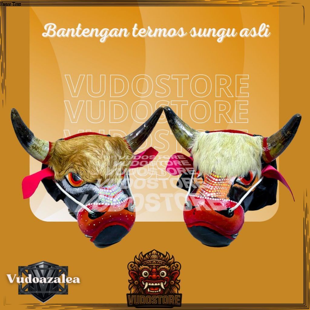 Vudoazalea bantengan termos sungu asli anak  dan dewasa siap pentas
