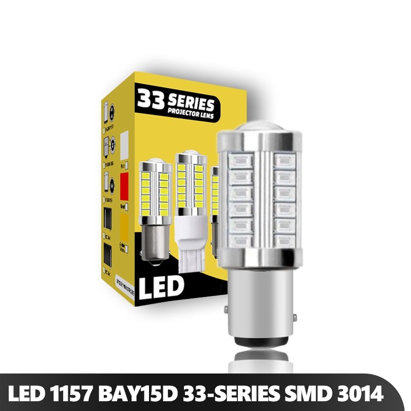 LAMPU LED BAYONET REM BRAKE MOTOR 1157 BAY15D 33 TITIK MATA 5630 LENSA PROJEKTOR PROYEKTOR DC 12 VOL