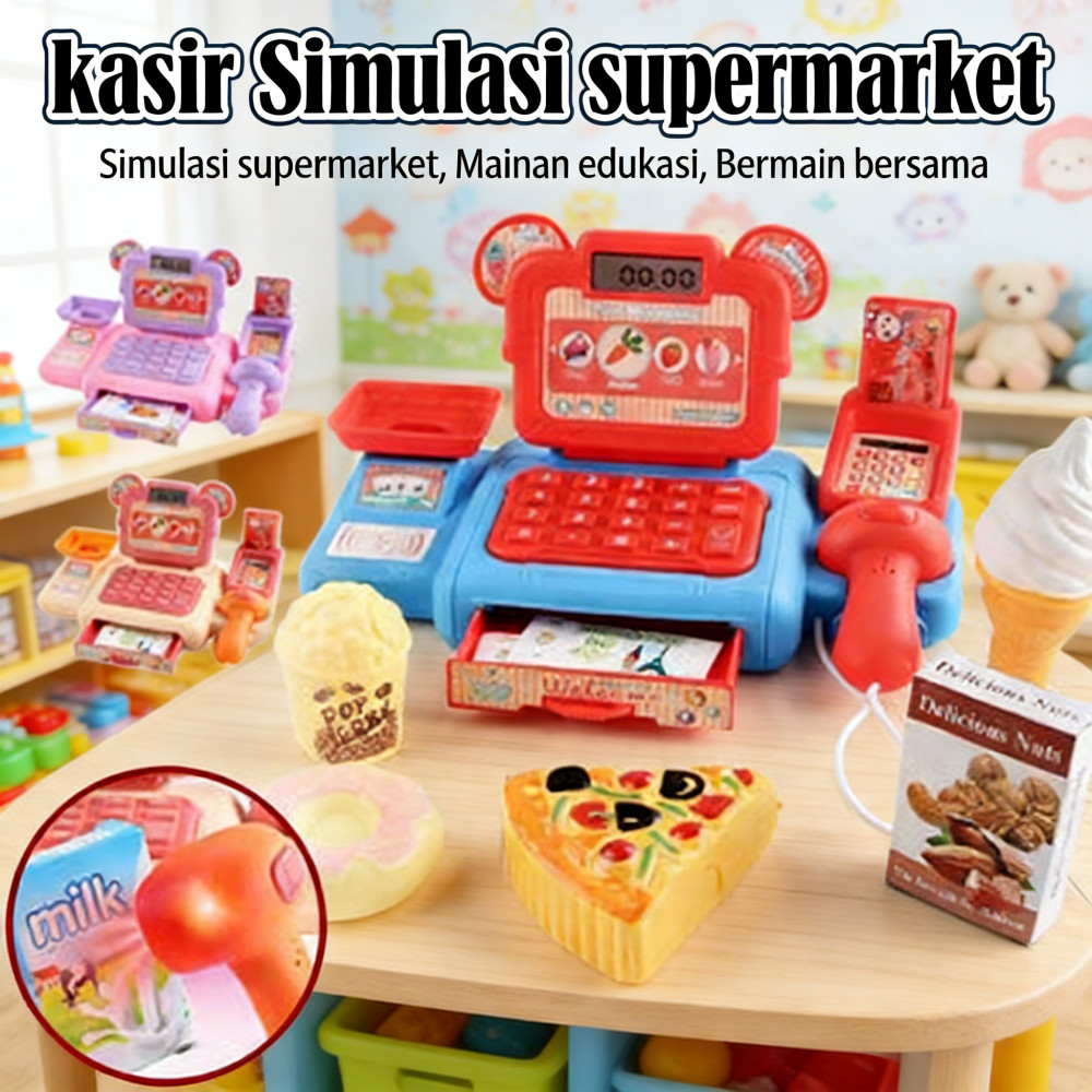 kasir kasiran Simulasi mainan supermarket Supermarket kasir kasir mainan