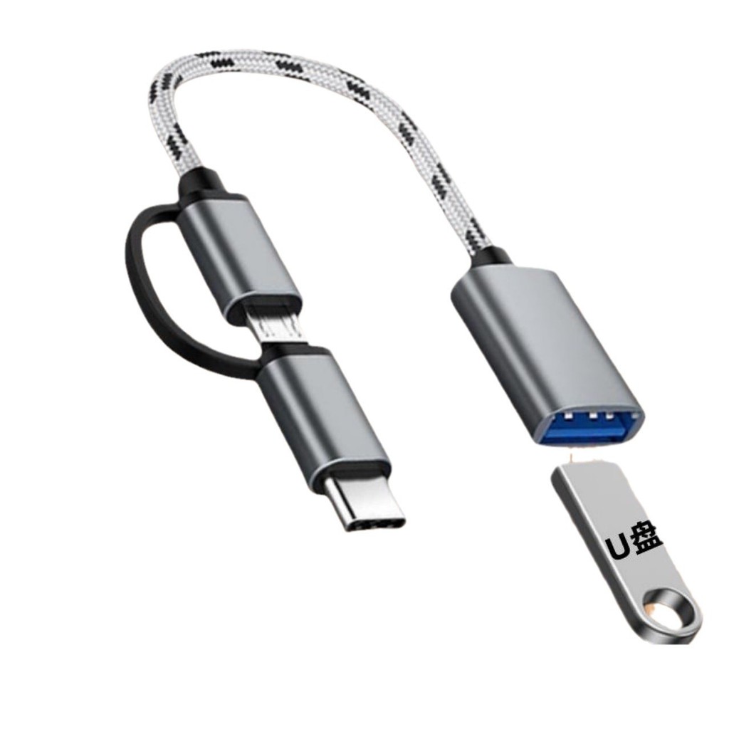 Compatible with OPPO, , Vivo, Huawei, and Honor Phones - Universal OTG 2-in-1 Adapter for USB Drives