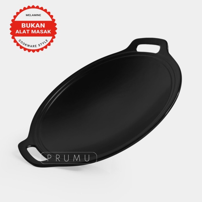 PRUMU Melamin Piring Wajan 9 inch - Piring Saji - Piring Cafe - Piring Unik - Piring Restoran - Piri
