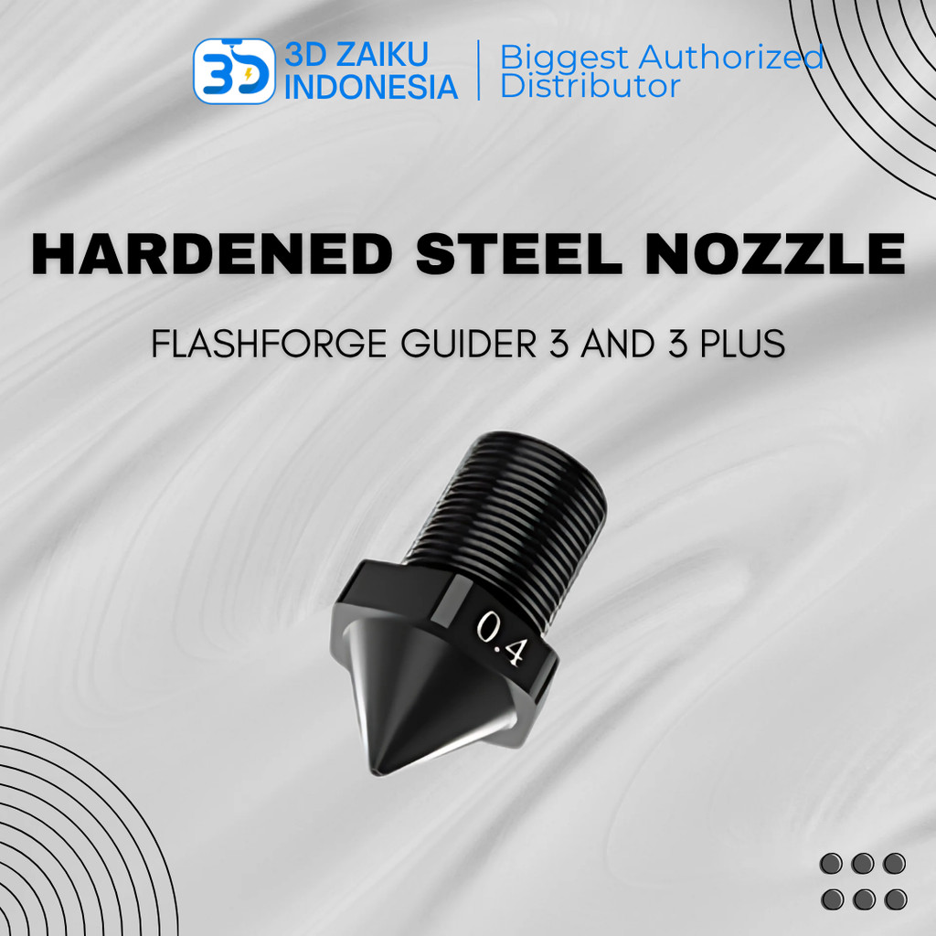 3D Printer Flashforge Guider 3 and Guider 3 Plus Hardened Steel Nozzle