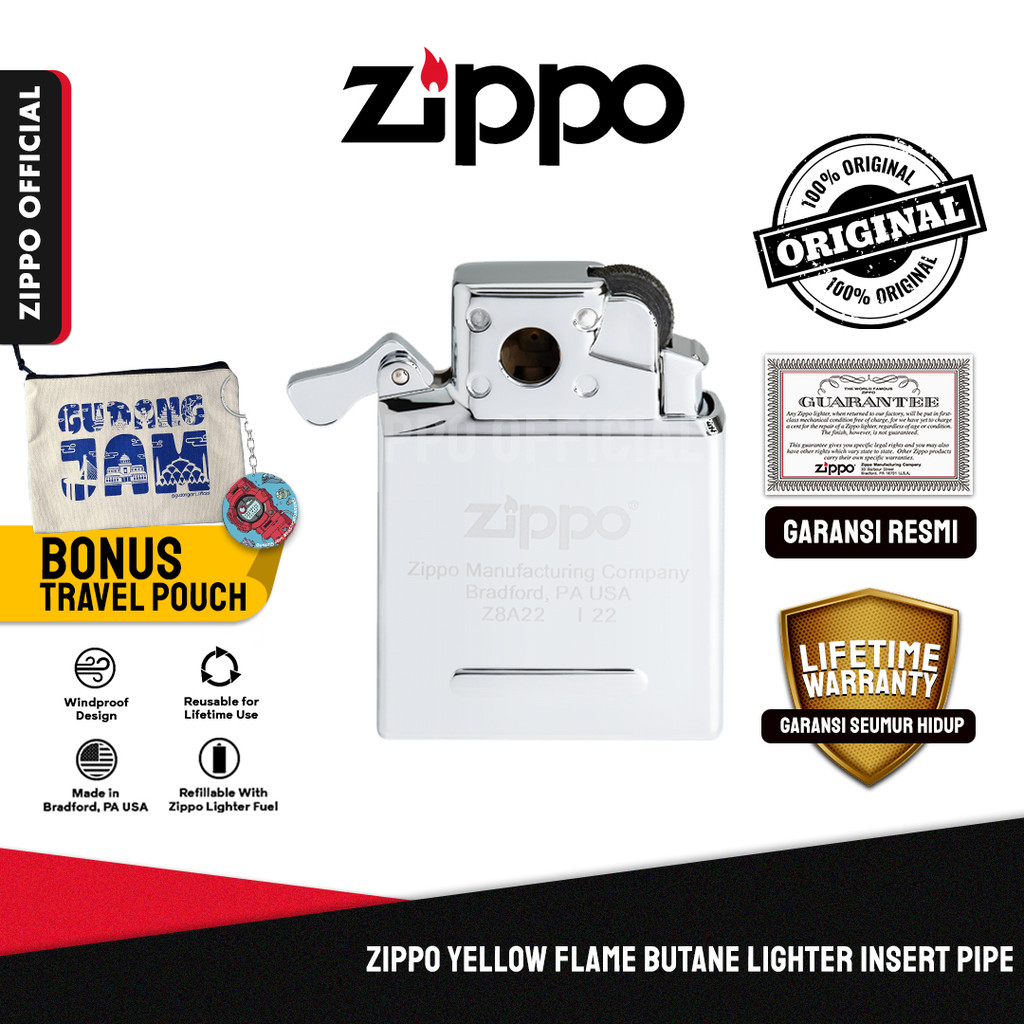 Zippo Yellow Flame Butane Lighter Insert Pipe 65884 | Original USA
