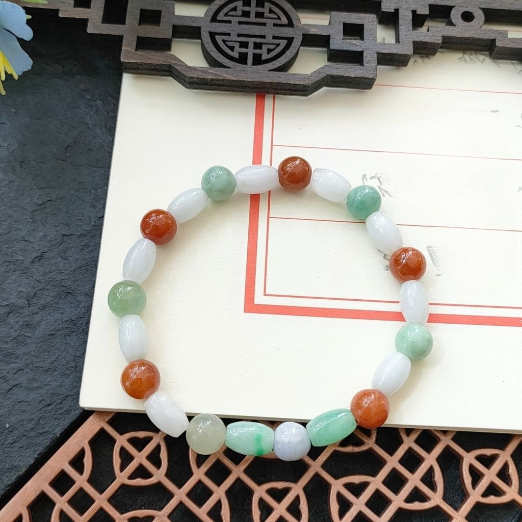 Jade Barang es lilin halus air es pelembab gelang tiga warna