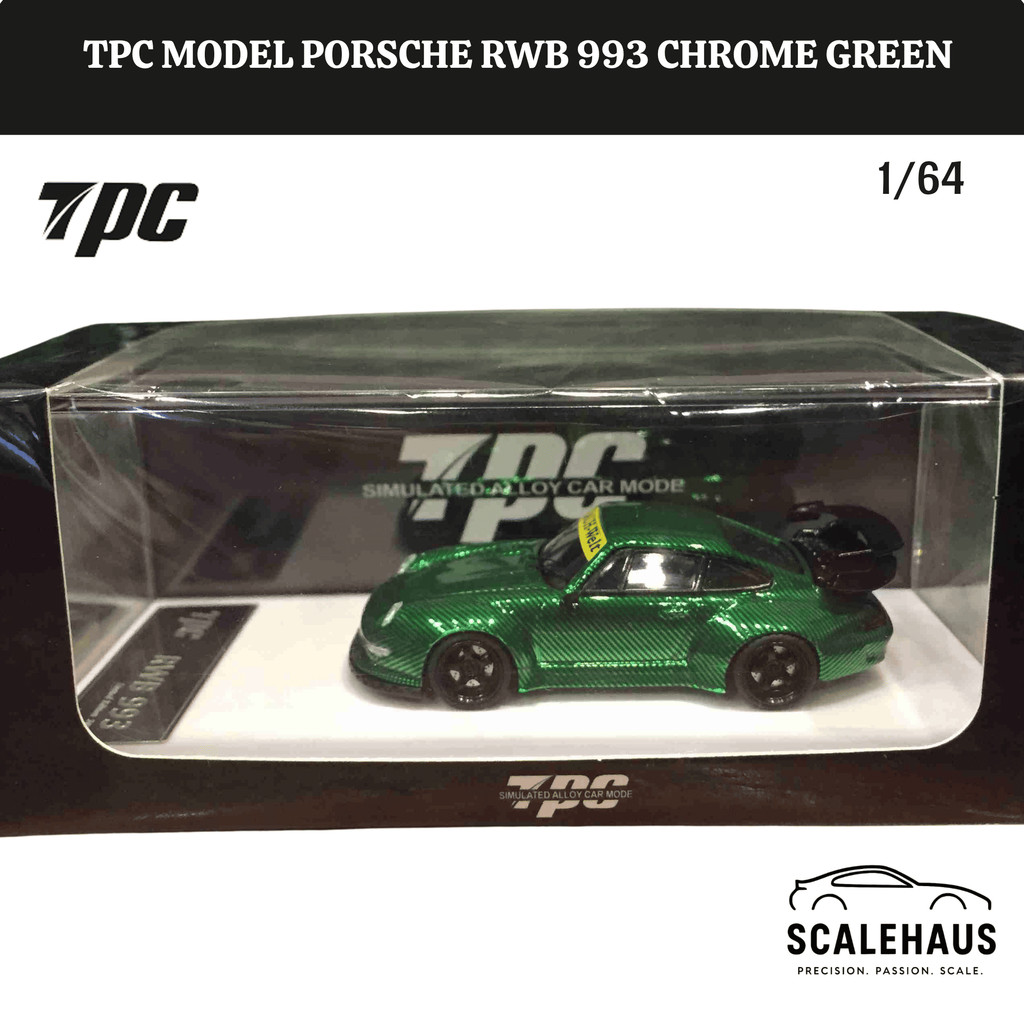 TPC Model 1/64 Porsche RWB 993 Chrome Green