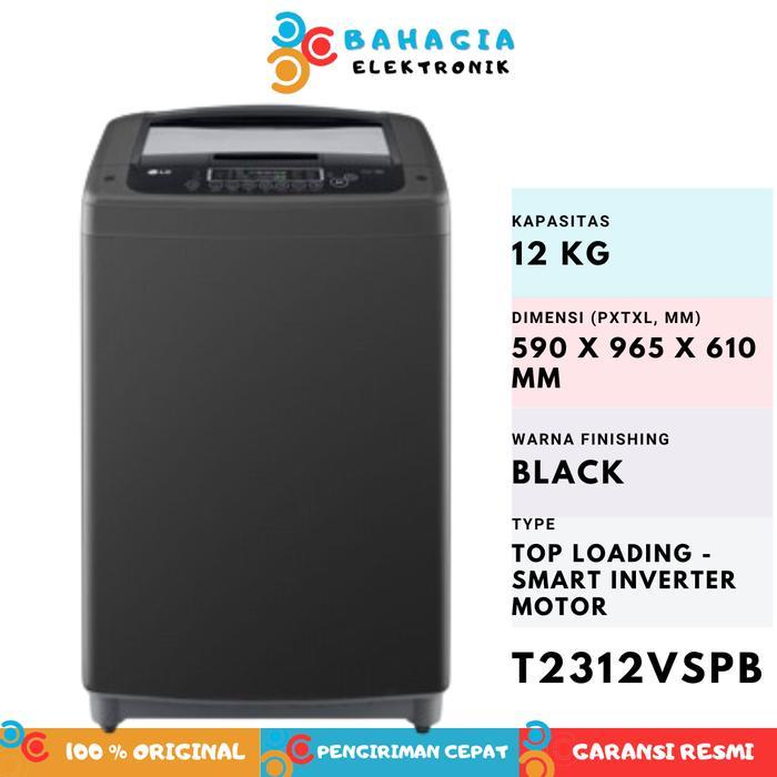 LG T2312VSPB Mesin Cuci 12kg, Top Loading - Smart Inverter