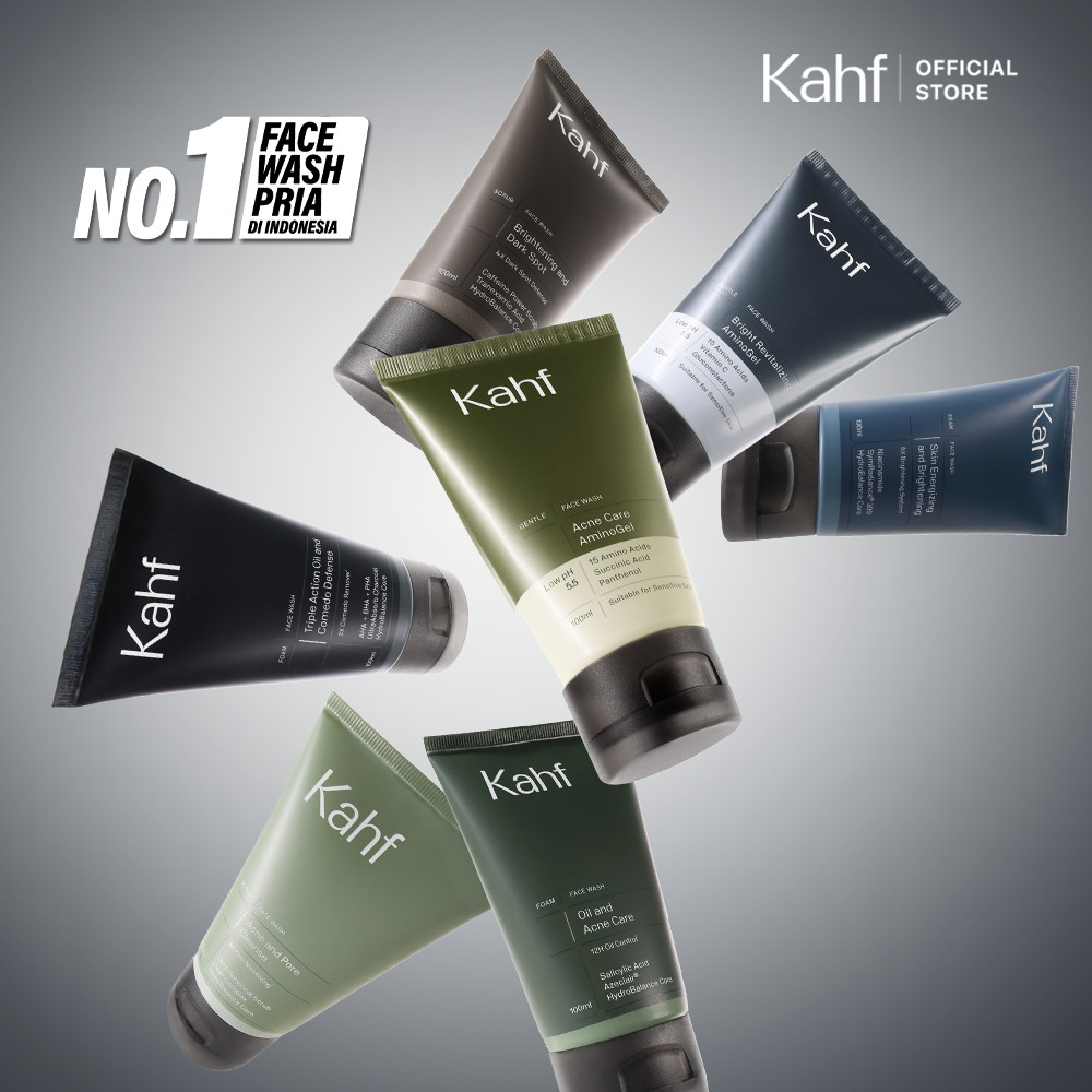 Kahf Face Wash 100 ml Skin Energizing & Brightening/Oil & Acne Care/Acne & Bright Amino Gel/Acne & P