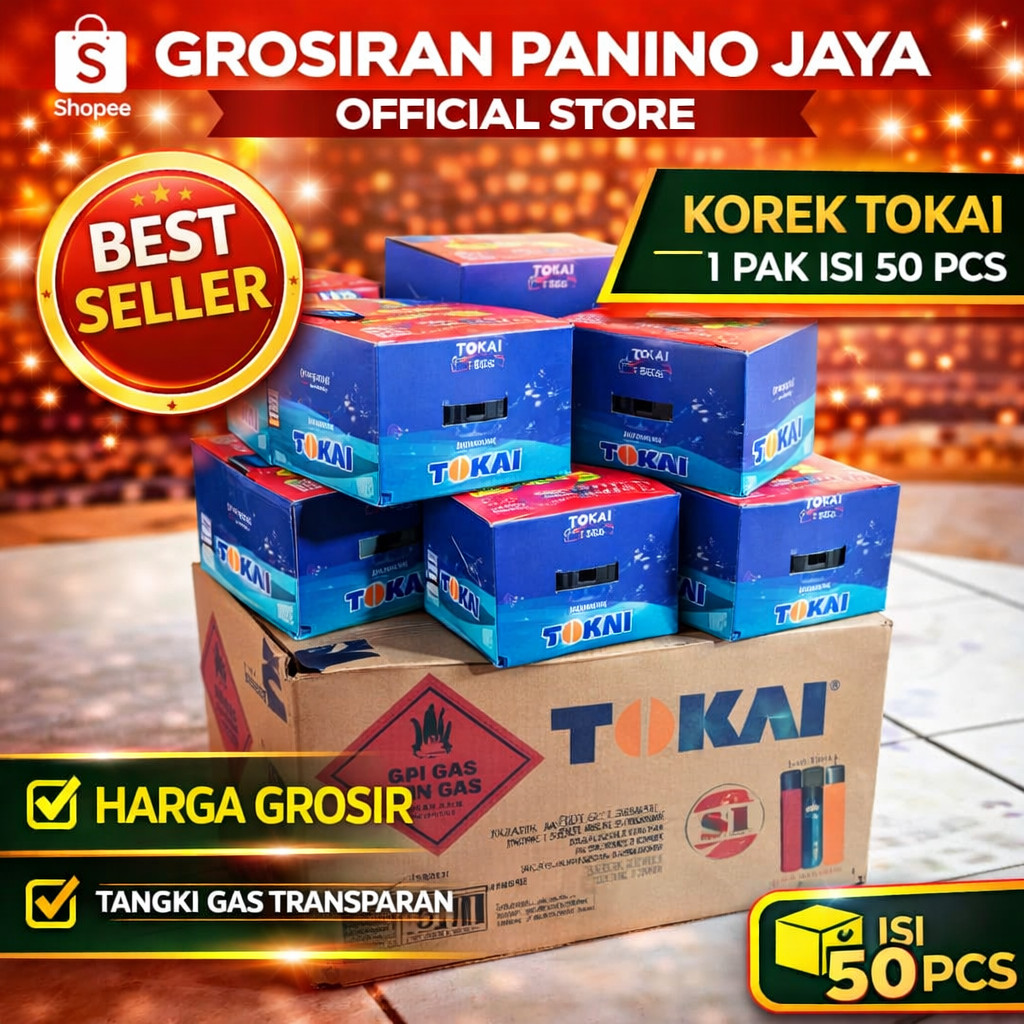 Korek Api Tokai 50 Pcs Korek Gas Murah Api Besar Cocok Untuk Warung