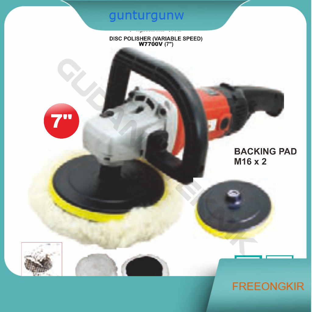 Mesin Poles 7" 180mm WIPRO W-7700 V / Alat Polisher Mobil 7 Inch 1200W WIPRO - Rotary Angle Polisher