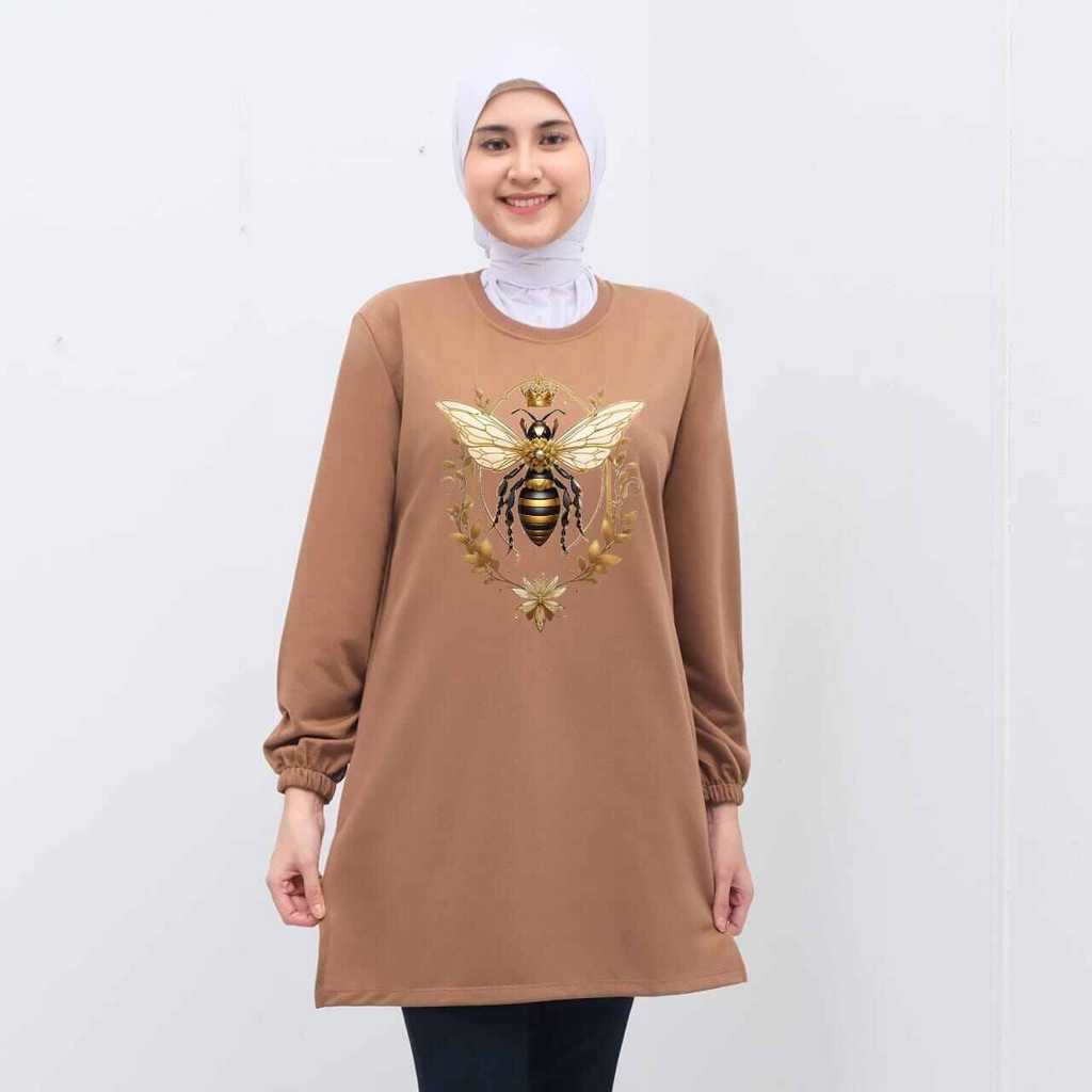 kaos tunik wanita dewasa kaos tunik wanita motif Lebah kaos tunik Cantik