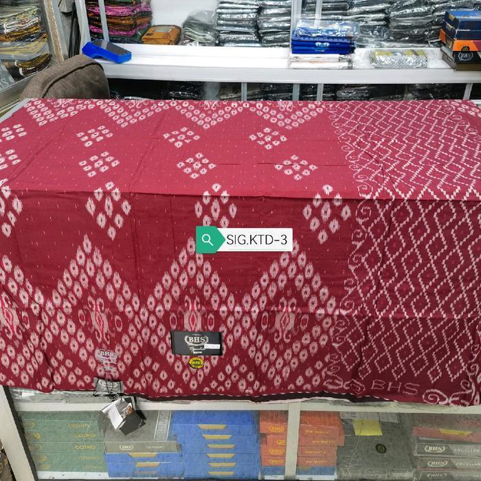 Bisa Cod - Sarung Bhs Signature Silver Ktd Kawung Sutra Mewah Elegant