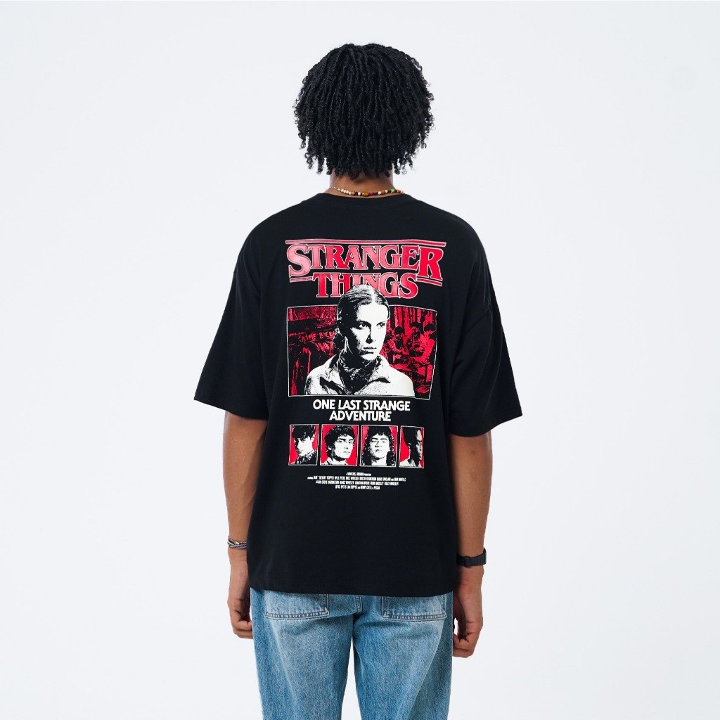 COD CELCIUS STRANGER THINGS T-Shirt Oversize LIN001712C Hitam T-shirt Pria