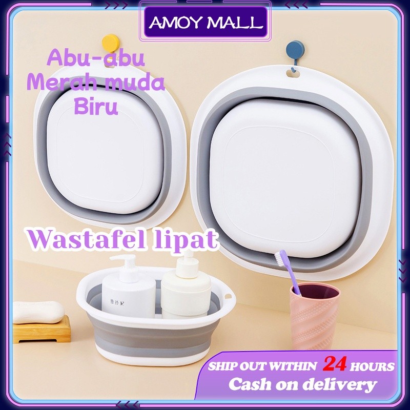3pcs/set Besar+Sedang+Kecil Baskom Lipat / Ember Plastik / Baskom Lipat Silikon /Wastafel