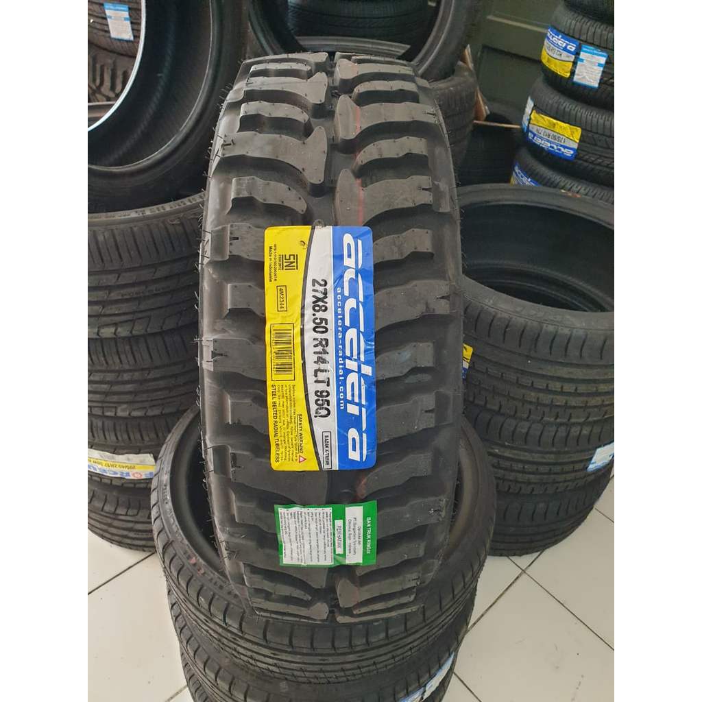 Ban Mobil Offroad Ring14 27X8,50 Merk Accelera Badak Xtreme 27X8,50 R14 Tubeless