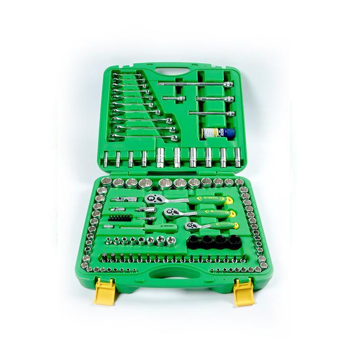 TEKIRO 1/4 Inch - 3/8 Inch - 1/2 Inch Socket Set 12 Pt 120 Pcs / Kunci Sock Set / Socket Set / ring 
