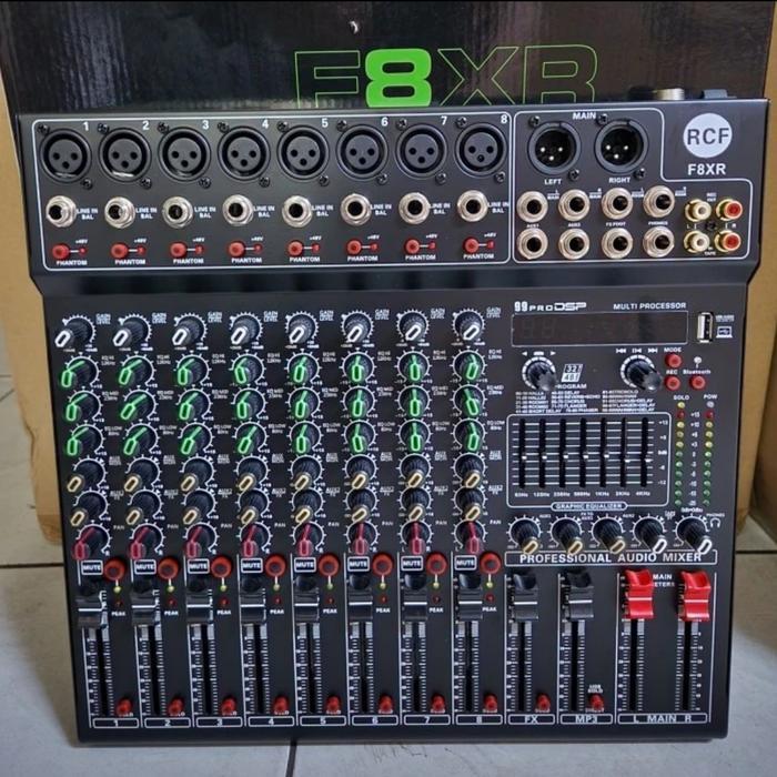 Mixer audio rcf f8xr F 8 XR 8CH soundcard F 8XR effect reverb