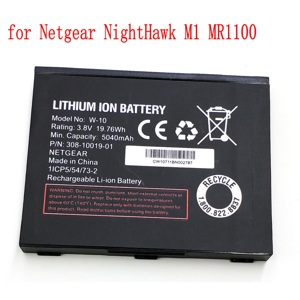 Original 3.8V 5040mAh W-10 Battery For Netgear NightHawk M1 MR1100  W10 Wireless Router Rechargeable