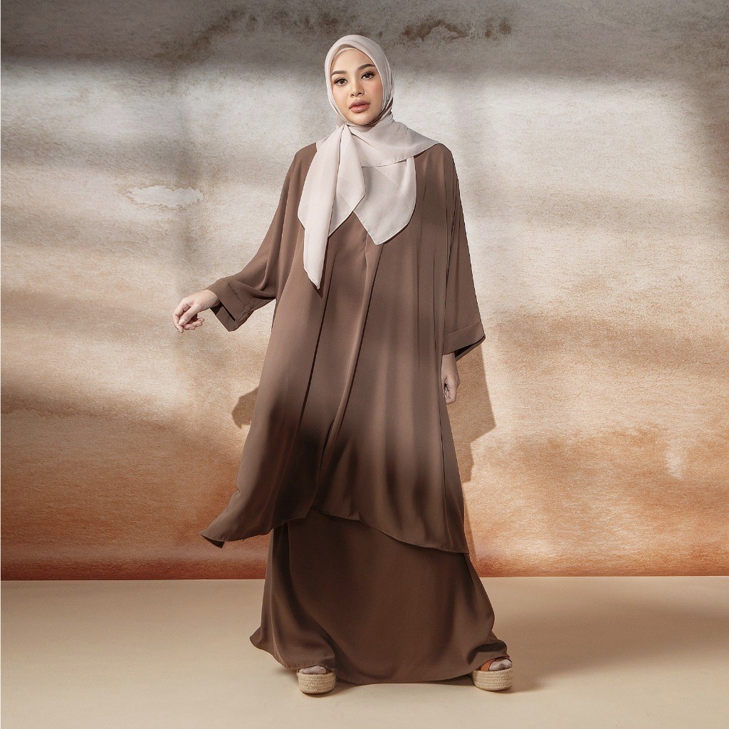 Lozy Hijab - Haifa Tunik Set (One Set Tunic Skirt Melayu Bahan Arabian Premium Cooltech Anti UV)