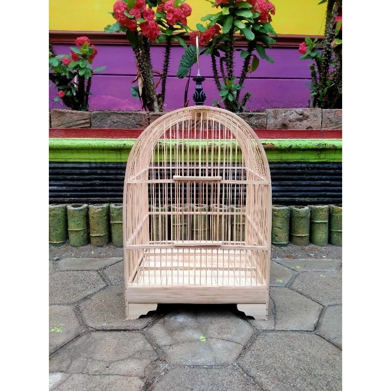 Sangkar Burung Perkutut Bambu Lengkung Atas Ambrukan