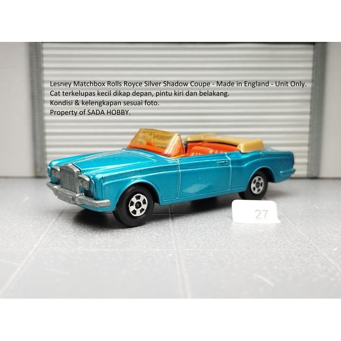 Matchbox Lesney Superfast No 69 Rolls Royce Silver Shadow Coupe Made in England Unit Only Vintage SB