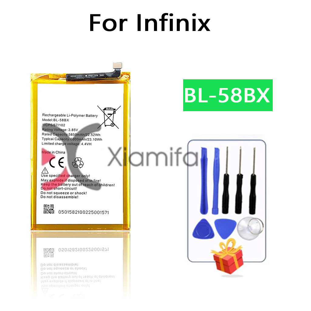 BL-58BX Battery For Infinix Hot 9 paly 10 paly 11 paly Hot 10S 10T X680 X680B X680C X688C Repair