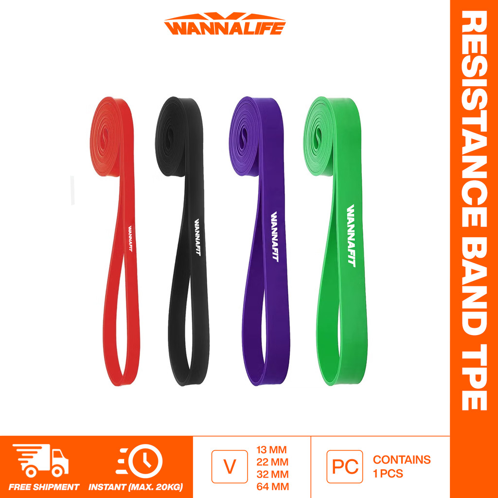 WANNAFIT Resistance Band TPE | Alat Olahraga Rumah