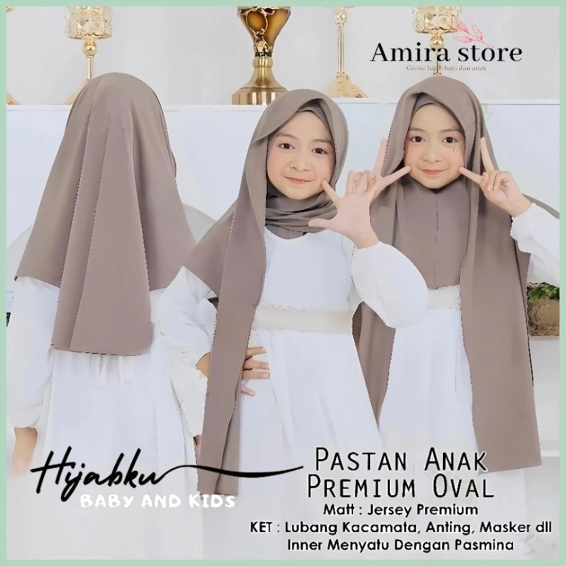 TERBARU hijab anak 1-3 tahun 4-10 tahun tahun PASHMINA INSTAN INNER OVAL nutup leher anak remaja hij