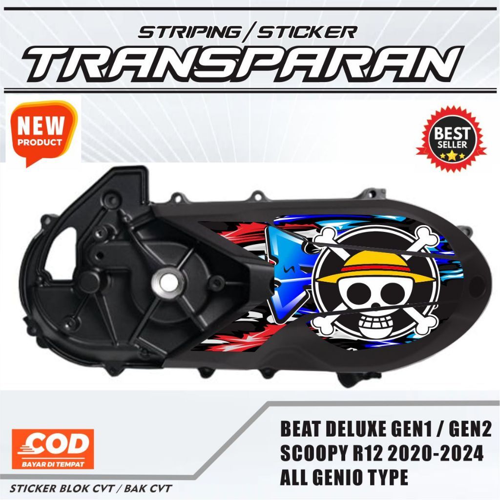STIKER STRIPING TRANSPARAN BAK CVT GENIO CVT SCOOPY CVT BEAT DELUXE