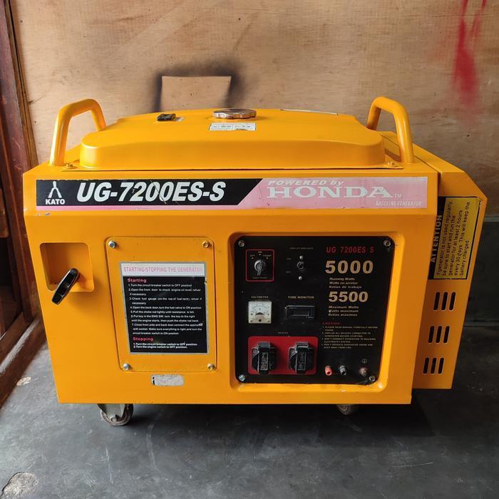 PROMO CUCI GUDANG Mesin Genset Honda silent UG-7200ES-S 5500 Watt Starter Original - Tanpa Accu - Ta