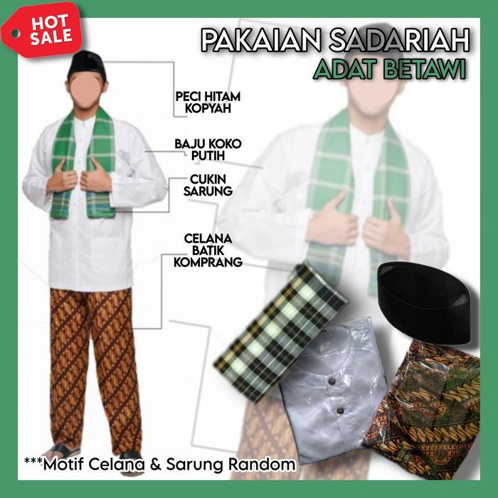 Baju Sadariah Betawi Baju Sodariah Betawi Baju Adat Betawi Pakaian Abang Betawi Baju Sadariah Betawi